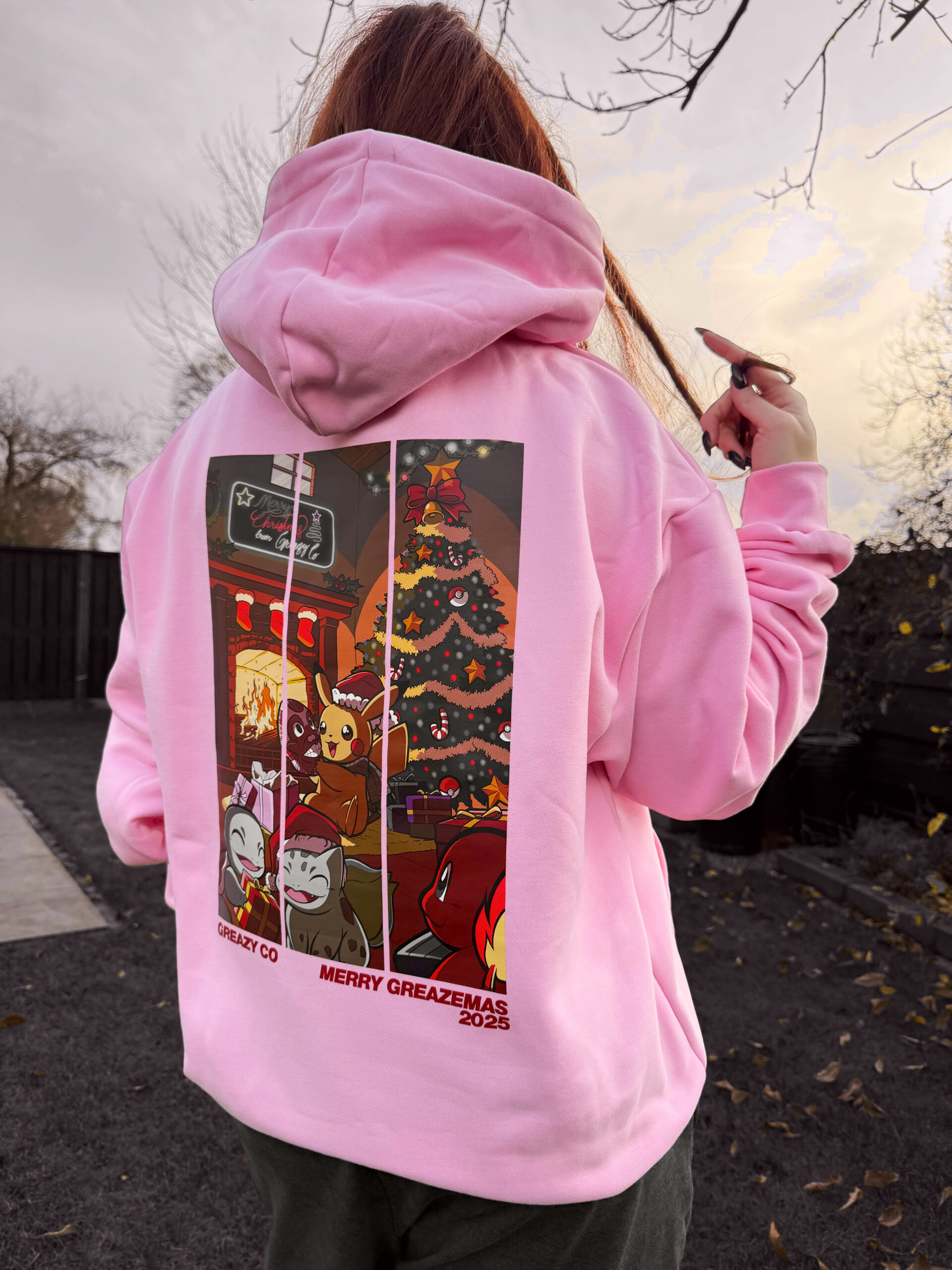 FREEZER MAGENTA Hoodie 新品未開封 Merry Greazemas - Oversized Hoodie - Greazy Co